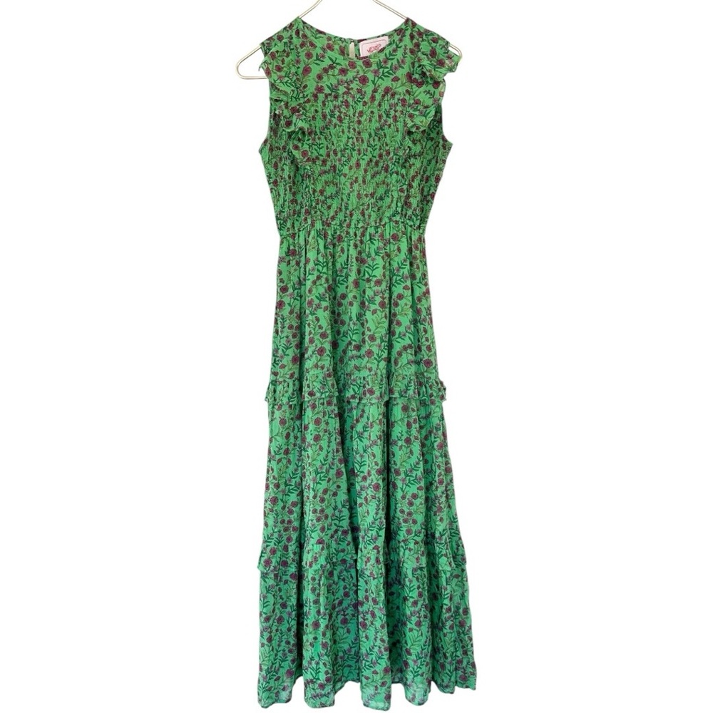 Banjanan • Iris Dress in Boundless Floral Island Green